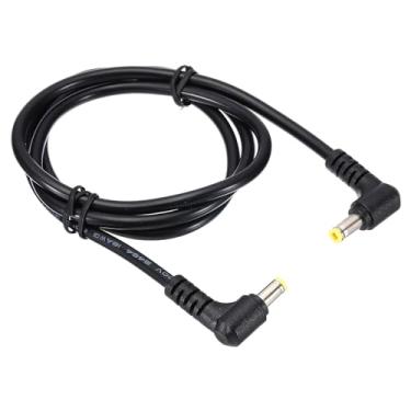 Imagem de Generic Cabo de alimentação CC macho para macho de 9 m, 5,5 mm x 2,5 mm, adaptador de fio 18AWG, cabo de extensão de ângulo reto de 90 graus para câmera de vigilância de roteador DVR com fita de LED