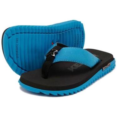 Imagem de Chinelo Infantil Kenner Kivah Kids TKS - Preto e Azul, 27/28