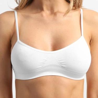 Imagem de Sutiã top básico sem costura lupo 41100-001, GG, Branco