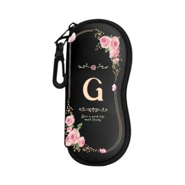 Imagem de Estojo De Óculos De Sol Unissex Leve Com Zíper Design De Letras A-Z Us