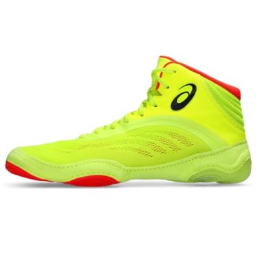 Imagem de ASICS Tênis masculino Split Elite Wrestling, Segurança amarelo/preto, 38