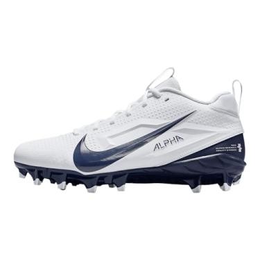 Imagem de Nike Chuteira masculina Alpha Menace 4 Varsity, Branco/Azul Marinho Meia-Noite/Pó de Fotão/Azul-marinho, 13