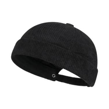 Imagem de Boné Vintage Unissex De Corduroy Grosso Sem Aba, Cor Sólida, Estilo Hi