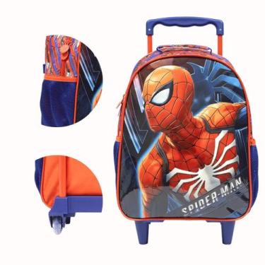 Imagem de Mochila de Rodinha Infantil Tamanho 16 Homem-Aranha R Xeryus