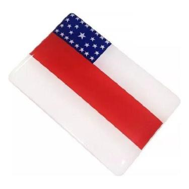 Imagem de Adesivo Resinado Em Alto Relevo Bandeira Do Amazonas 6x4 Cm - STARPAC