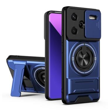 Imagem de SORAKA Capa para Xiaomi Redmi Note 13 Pro Plus 5G com suporte,proteção de lente com janela e capa dupla de PC e TPU compatível com suporte magnético para carro
