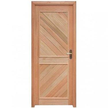 Imagem de Porta de Madeira Lambril 213x94cm com Batente 9,4cm Ewk P12 M30 Rondos