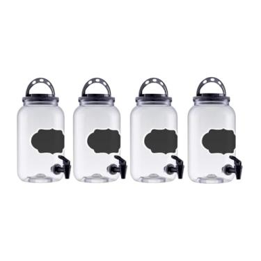 Imagem de Pote Lousa Dispenser Amaciante Sabão 3,6LT com Torneira(Preto)