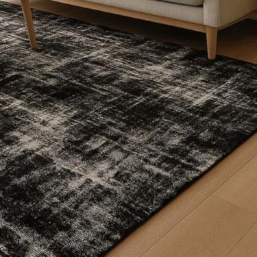 Imagem de Tapete Jacquard Boho Geométrico Antiderrapante para Sala Grande(Obra Arte Preto,1.00x1.35)