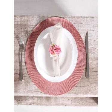 Imagem de KIT 6 PS JOGO AMERICANO SOUSPLAT REDONDO 38cm(Rosa Bebê)