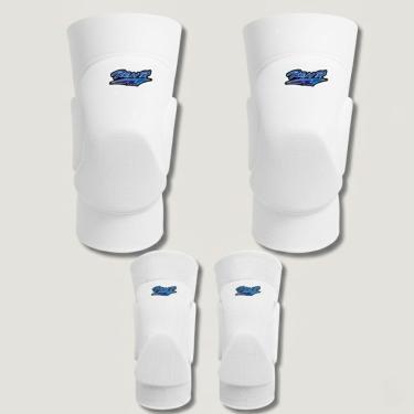 Imagem de Kit Proteção Joelheira + Cotoveleira REHR para Futsal e Handebol-Unissex