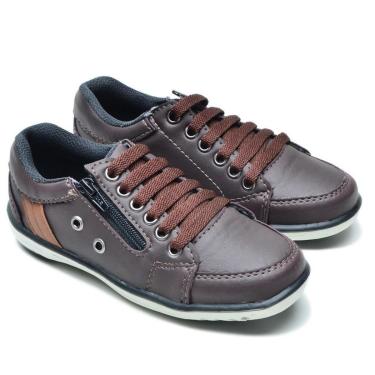 Imagem de Sapatênis Infantil Masculino Casual Café com Ziper-Masculino