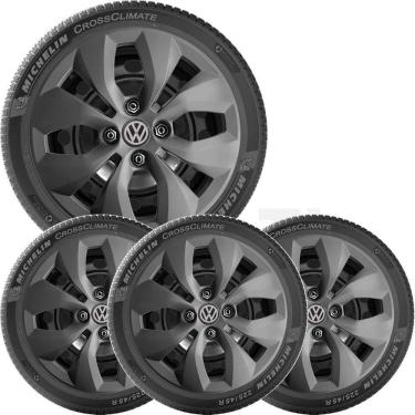 Imagem de 4X Calota Vw Gol Voyage Up 2012 A 2018 Aro 14 Grafite 241Cb