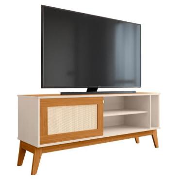 Imagem de Rack Bancada Para TV Até 55 Polegadas 1,36m 1 Porta Com Tela Rattan Of