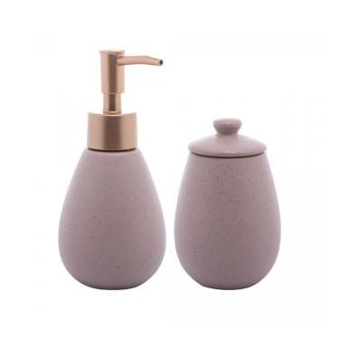 Imagem de Conjunto Para Banheiro Em Cerâmica Granilite Com 2 Peças Wolff Nude