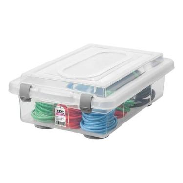 Imagem de Organizador Baixo Cristal 2,3L Com Travas Empilhável Sanremo