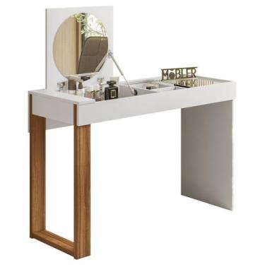 Imagem de Escrivaninha Penteadeira Reppy 112 cm Branco Cinamomo Mell MBL - Moble