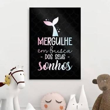 Imagem de Quadro Mergulhe Em Busca Dos Seus Sonhos 24X18Cm - Com Vidro