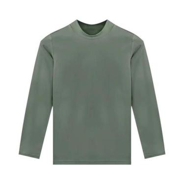 Imagem de Roupa Térmica Para Meninos E Meninas, Camiseta De Algodão Com Gola Alt