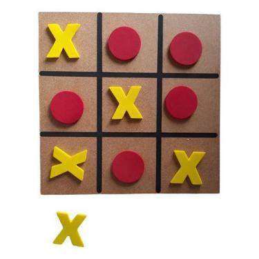 Imagem de Jogo Da Velha Individual Tabuleiro Peças Eva - vs brinquedos