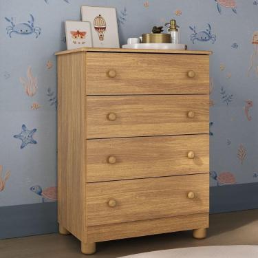 Imagem de Cômoda Infantil 65cm com 4 Gavetas Allegra Multimóveis MP4421