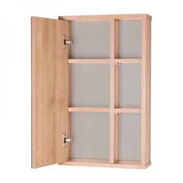 Imagem de Espelho Para Banheiro Com Armário Milano Carvalho E Verde