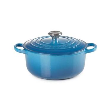 Imagem de PANELA REDONDA LE CREUSET SIGNATURE 26CM EM FERRO FUNDIDO ESMALTADO AZUL MARSEILLE