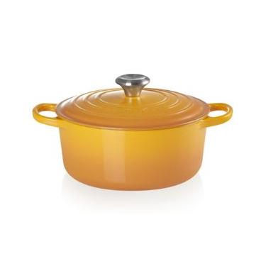 Imagem de PANELA REDONDA LE CREUSET 20CM SIGNATURE FERRO ESMALTADO AMARELO NÉCTAR