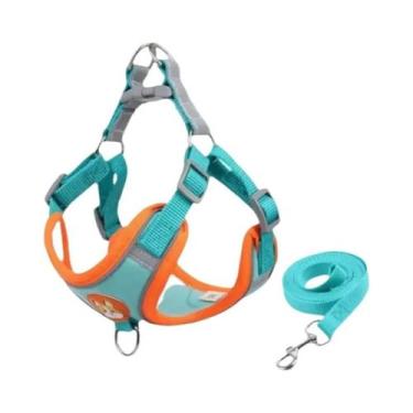 Imagem de Colete Peitoral Refletivo De Camurça Para Cães E Gatos Pequenos Com Tr
