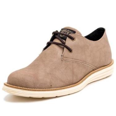 Imagem de Sapato Casual Masculino Liso com Cadarço e Sola Costurada-Masculino