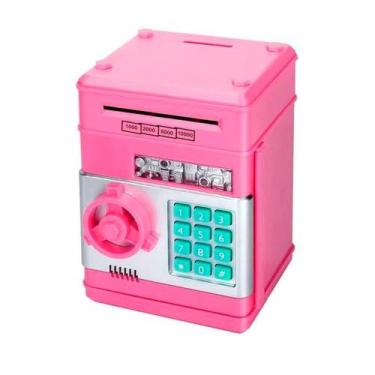 Imagem de Mini Cofre Eletrônico Digital Infantil Puxa Notas XR906-V TF Imports -