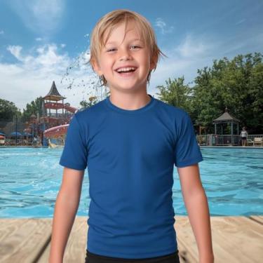 Imagem de Camisa Térmica Infantil Menino Manga Curta Proteção Solar Segunda Pele