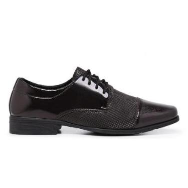 Imagem de Sapato Masculino Social Gmm Shoes de Amarrar 701 Bico Quadrado Fino Moderno-Masculino