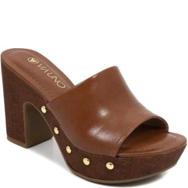 Imagem de Tamanco Clog com Tachas Salto Bloco Cortiça Via Uno 381047-Feminino