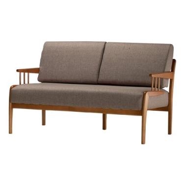 Imagem de Sofá Pinau Ozki 2 Lugares 140 cm (Largura) Tecido Verde C Madeira Euca
