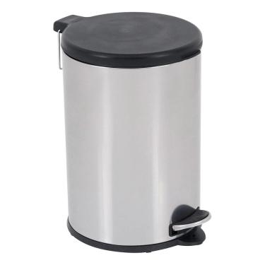 Imagem de Lixeira Cozinha 15l Preta Inox 41x25x25cm Pedal