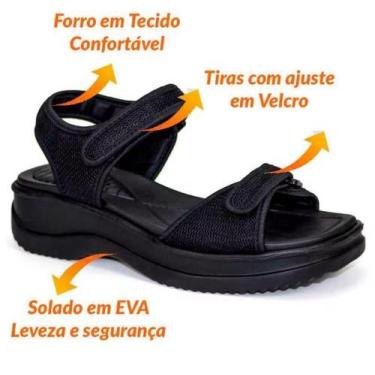 Imagem de Sandalia ortopedica azaleia - Azaléia, 37, Preto