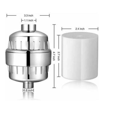 Imagem de Filtro de Chuveiro 20 Estágios Purificador de Água Remove Cloro Flúor 