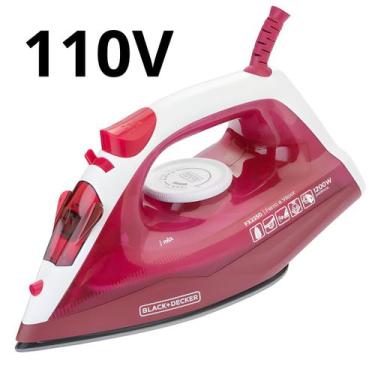 Imagem de Ferro De Passar Roupas Blackdecker Vapor E Seco Fx2250 Rosa Potente 12