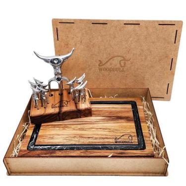 Imagem de Kit Churrasco Personalizado Essentials BBQ - Woodbull