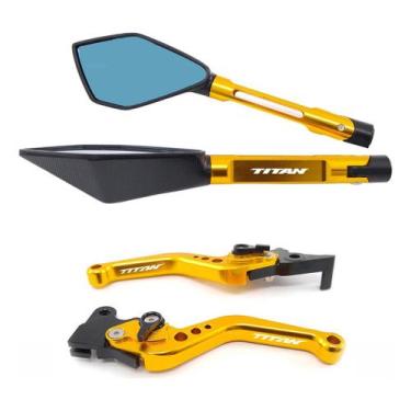 Imagem de Kit Manete Retrovisor Esportivo Titan 125 150 160 a disco - NoBrand, D
