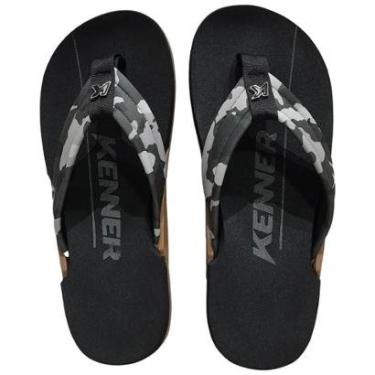 Imagem de Chinelo Kenner Nk6 Army Camuflado Preto Marrom Original-Masculino