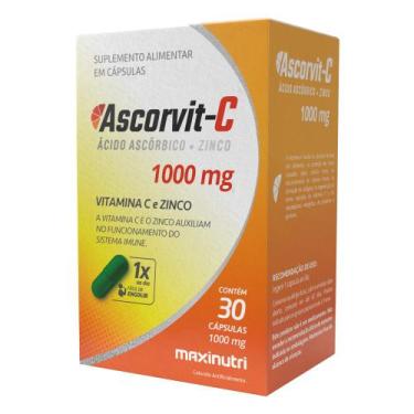 Imagem de AscorVit C 1000mg Vitamina C e Zinco 30 Cápsulas Maxinutri