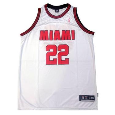 Imagem de Regata Basquete Masculina M10 Miami 22, Branco, GG