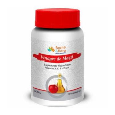 Imagem de Vinagre de maça 60 capsulas vitamina a, c, e e zinco 500mg - Fauna E F