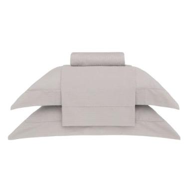 Imagem de Jogo Cama Damask Stripes Buddemeyer Queen Cetim 300 Fios, Kaki019
