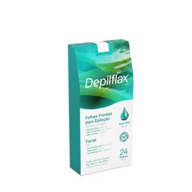 Imagem de Folhas Prontas Faciais Depilflax Aloe Vera C/24 Unidade