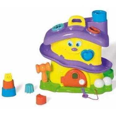 Imagem de Brinquedo Educativo Didático Casinha Activity House Calesita, Lavanda