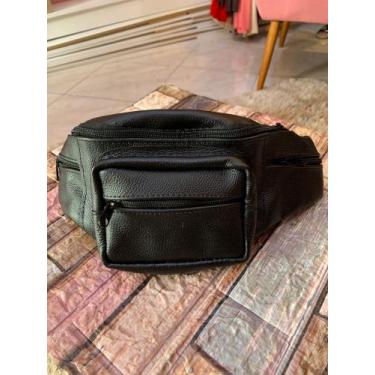 Imagem de Pochete masculina material sintético preta - MMstore