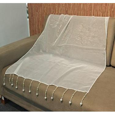 Imagem de Xale Trilho Branco Brilho - Via Decor